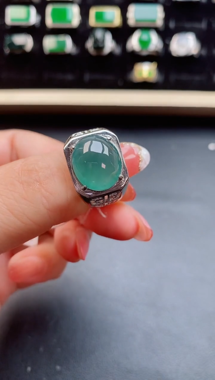 【闪购商品】翡翠戒指银S925镶嵌508580