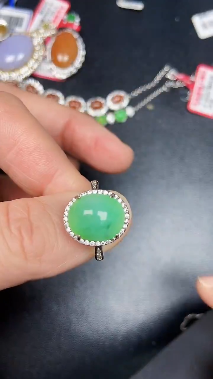 银S925镶嵌戒指翡翠1890