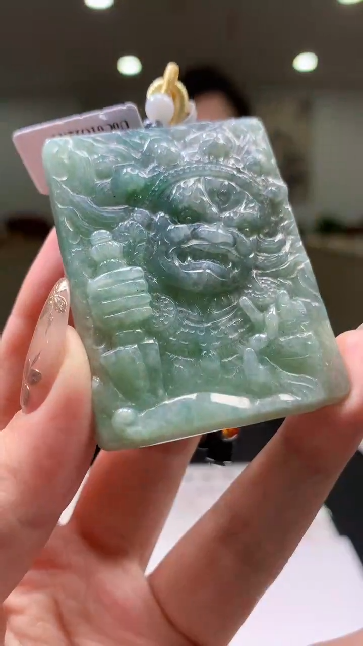 【闪购商品】定制翡翠未镶嵌8018yx-毛货挂件27