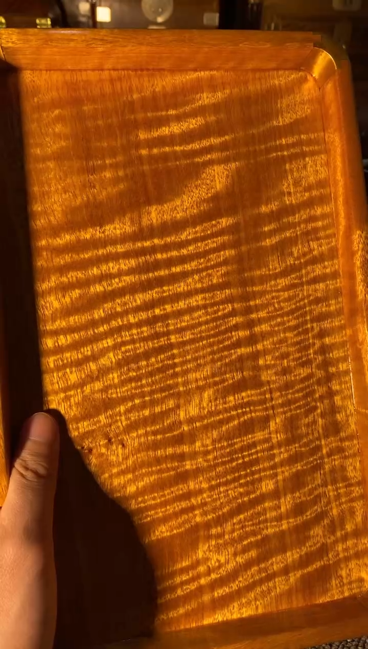 【闪购商品】金丝楠木艺金丝楠文承盘F8