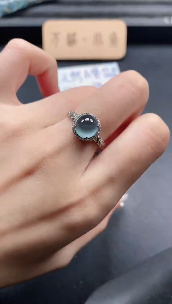 银S925镶嵌戒指翡翠51151