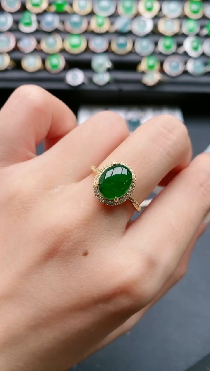 【闪购商品】翡翠戒指银S925镶嵌1111111