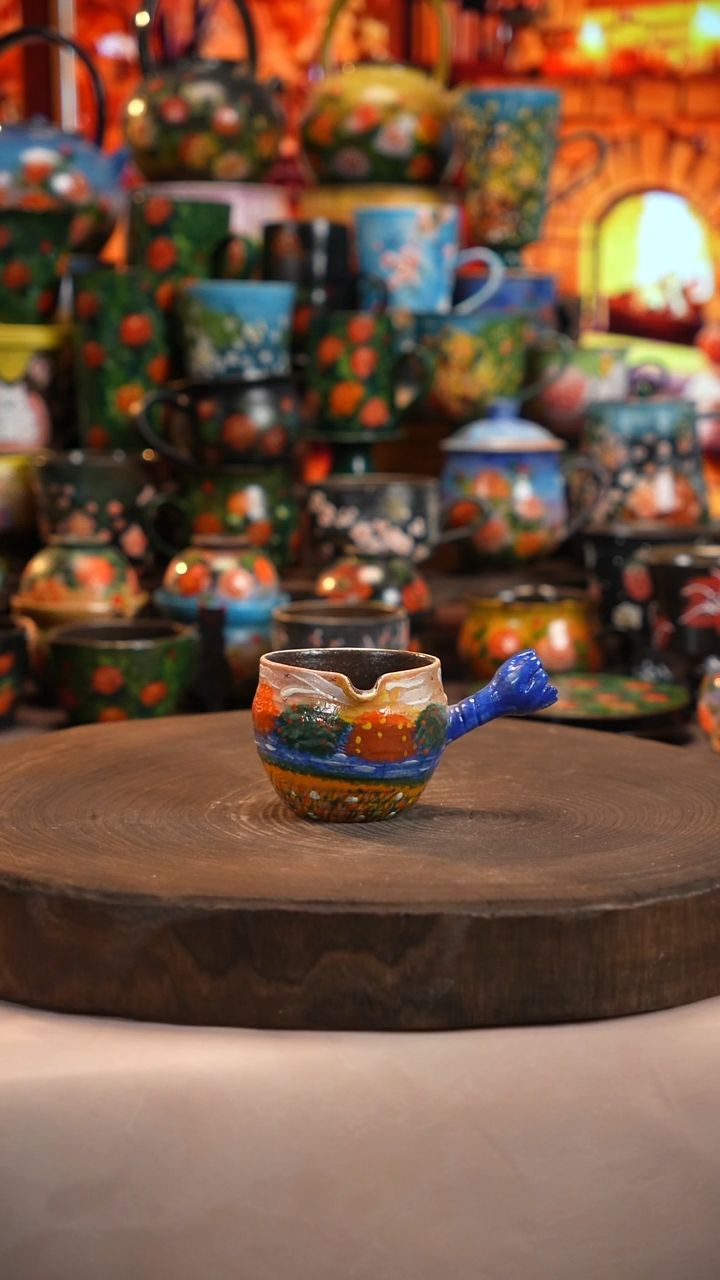 油画  釉下彩   杯子 