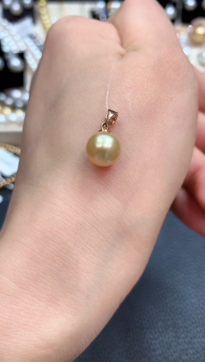 【闪购商品】海水珍珠吊坠18K金镶嵌m2       