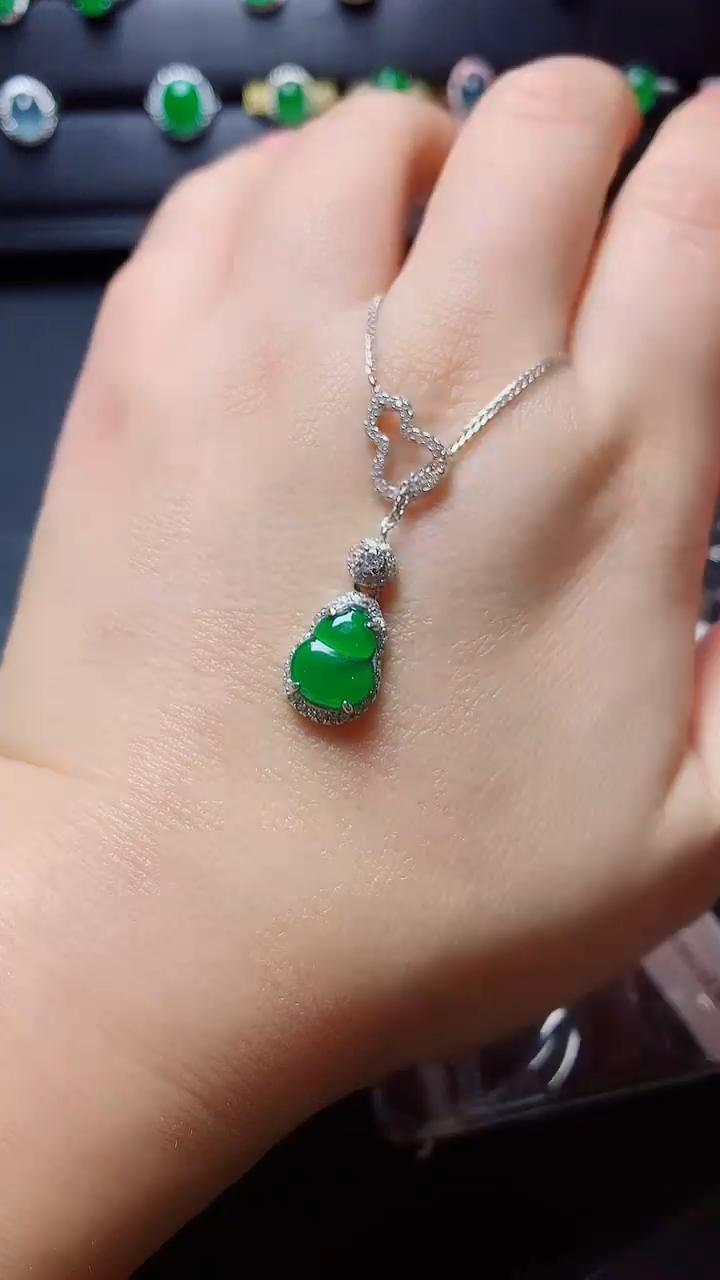 银S925镶嵌戒指翡翠天然翡翠A货s925银镶