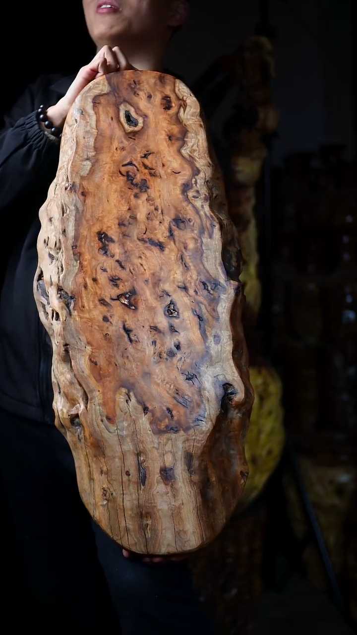 枣木百年雷击枣木干泡茶盘