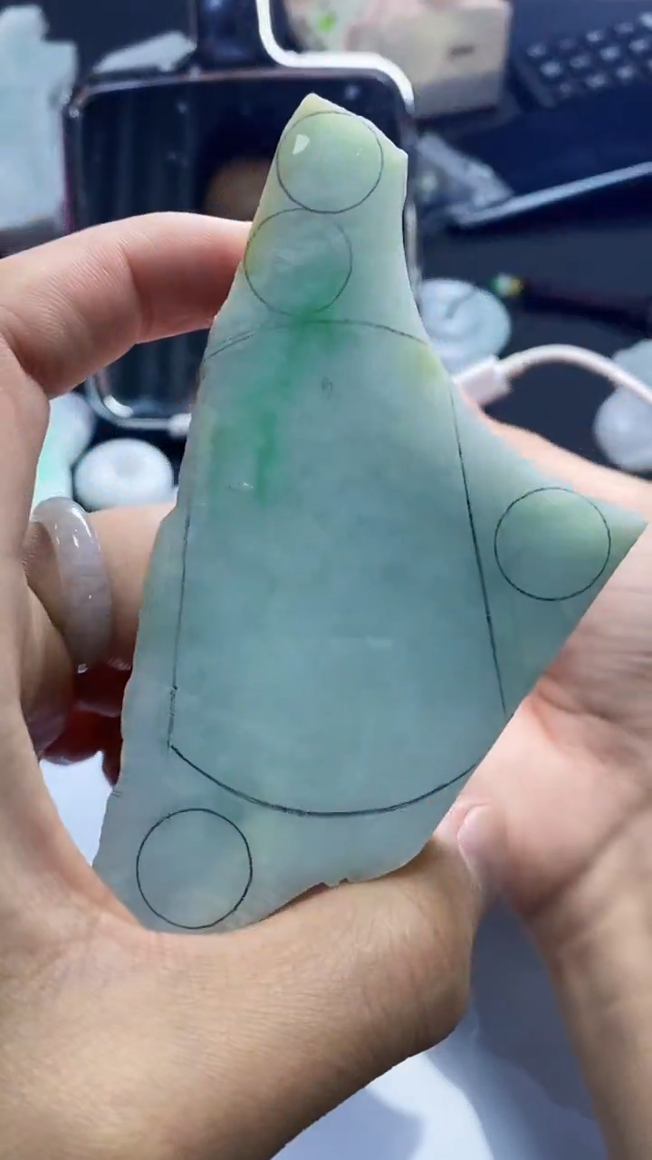 裸石翡翠天然缅甸A货【海】A07