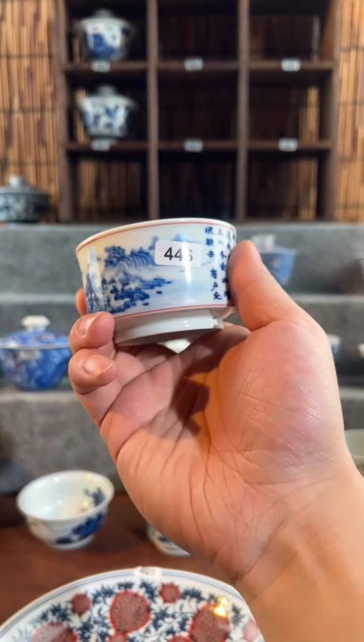 【闪购商品】446天禄言瓷手绘茶器天花板