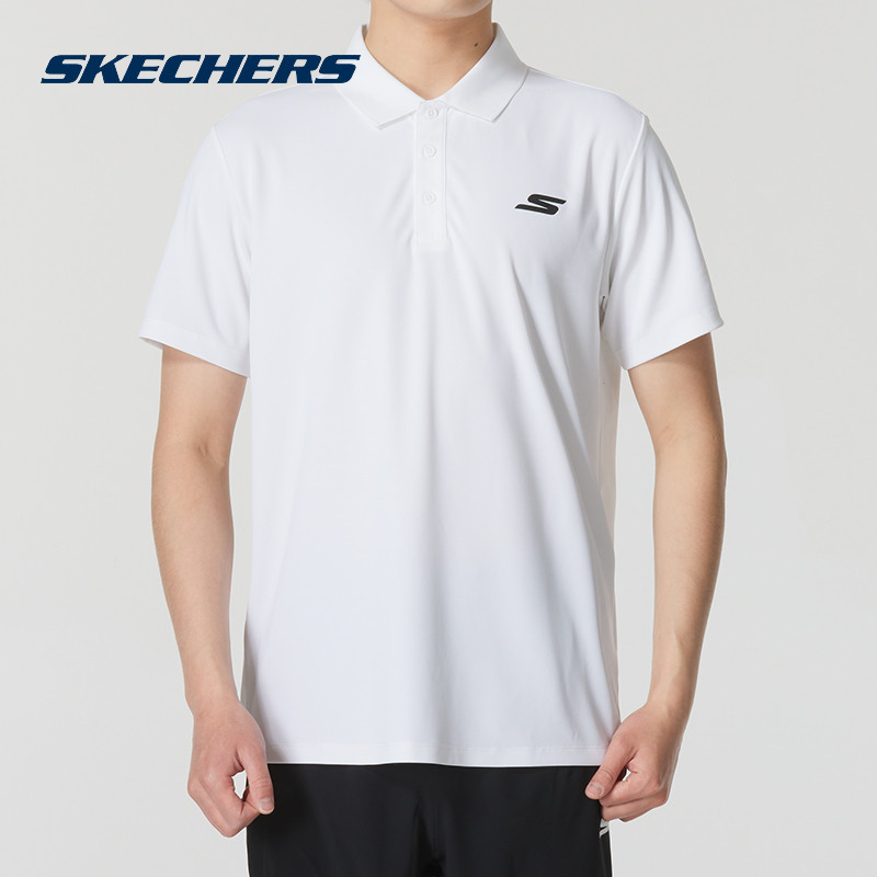 【仓播捡漏】斯凯奇男士翻领短袖T恤2025夏季新款快干POLO衫运动服