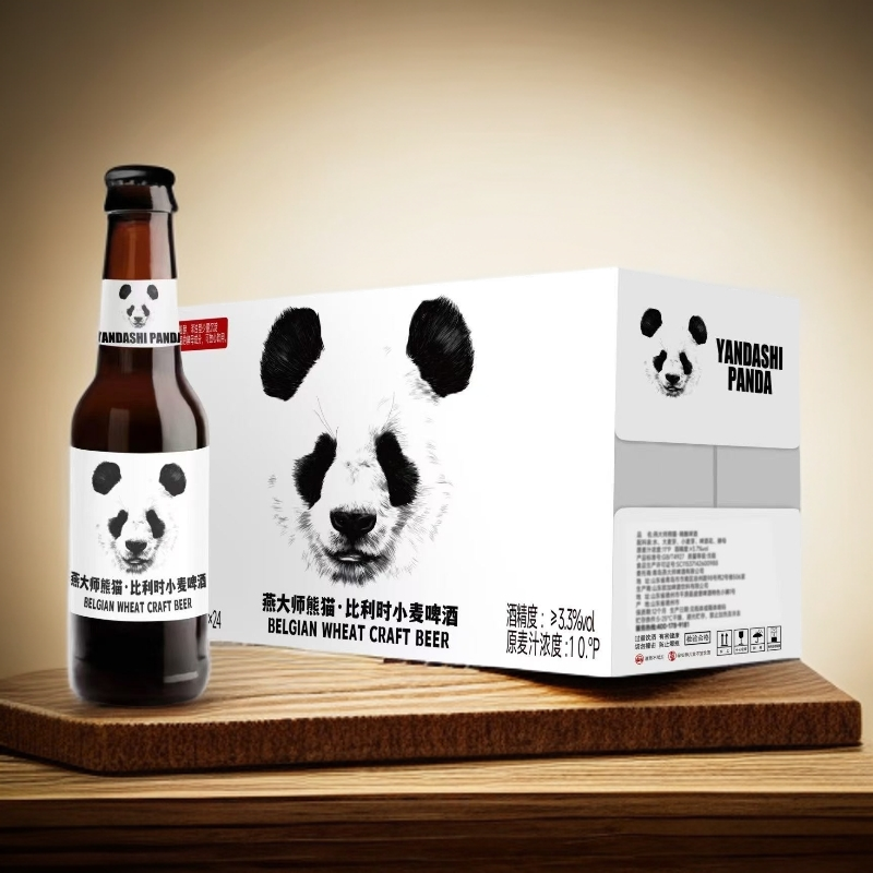 燕大师熊猫比利时精酿白啤275ml*6瓶