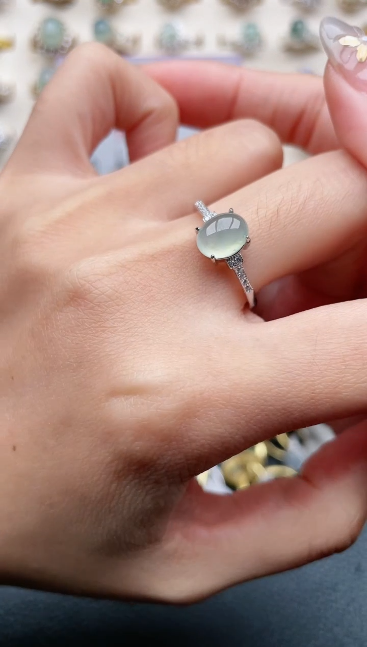 【闪购商品】翡翠戒指银S925镶嵌1111