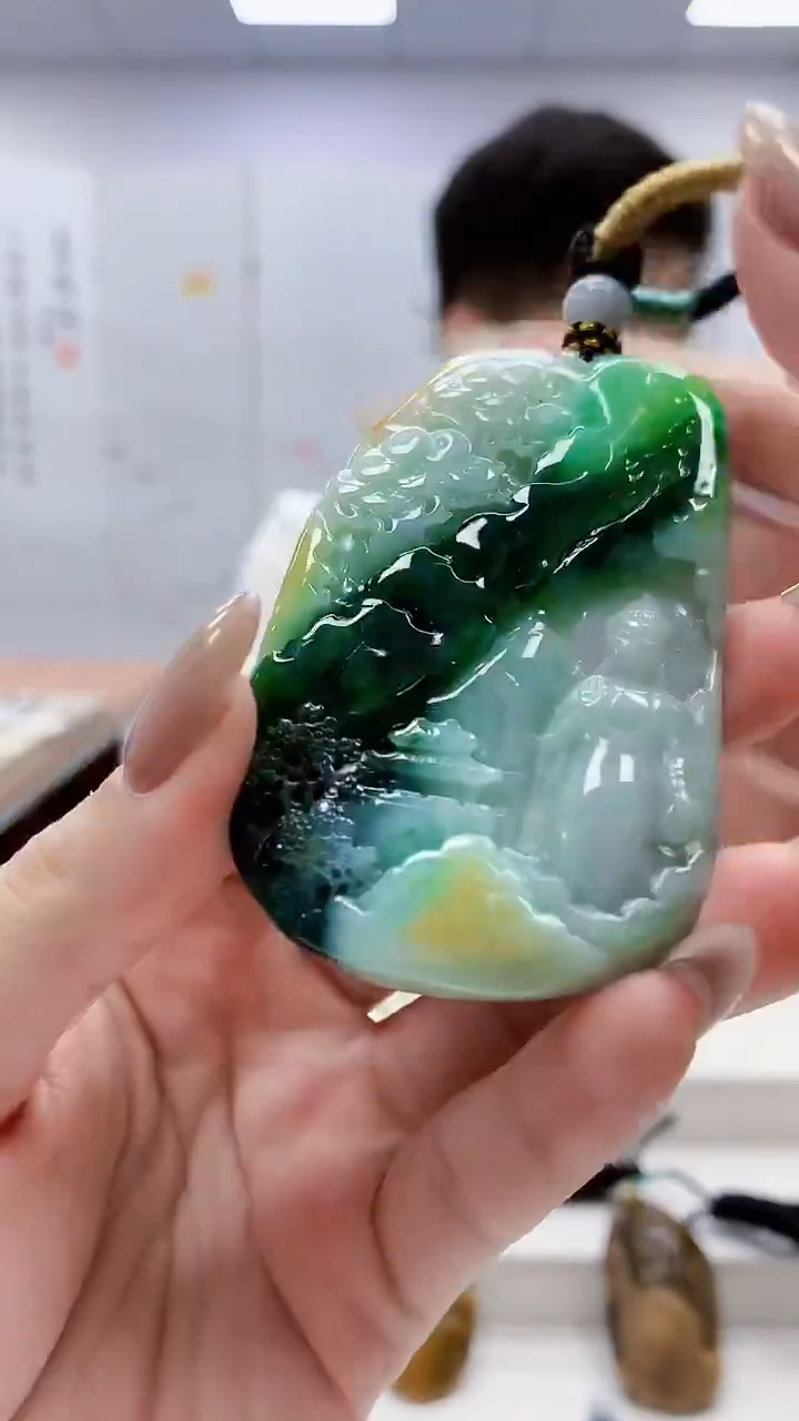 未镶嵌定制翡翠4917lr-毛货挂件99