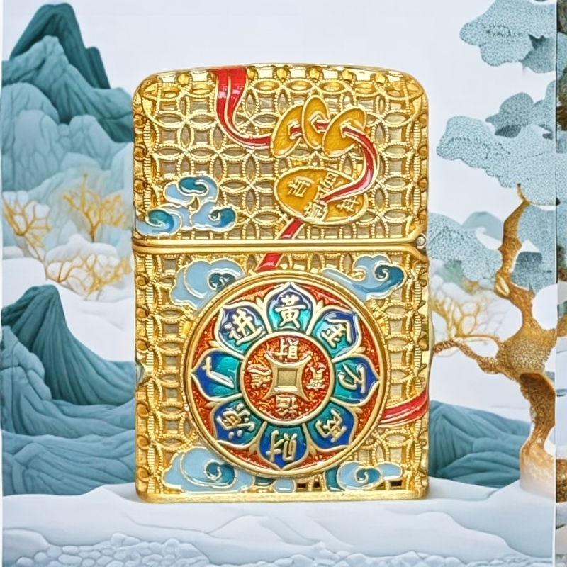 ZORRO佐罗招财金蟾-金浮雕防风煤油打火机 1003(不带油)