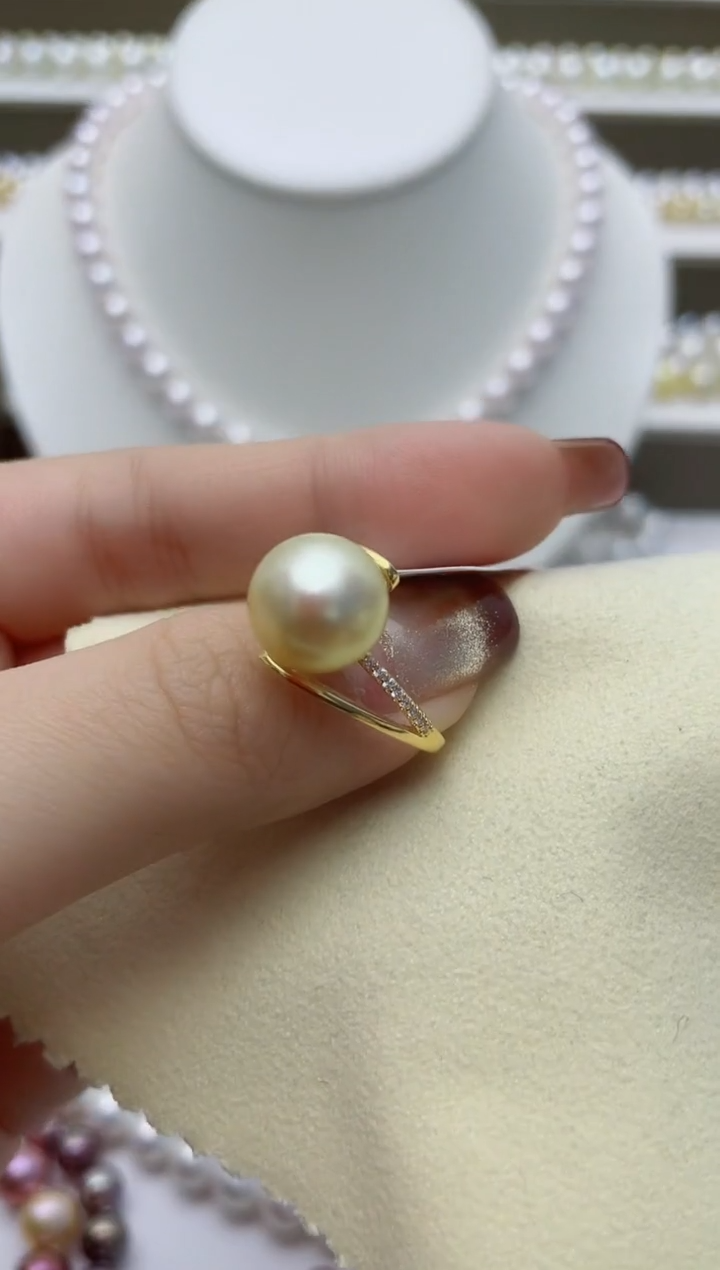 【闪购商品】海水珍珠戒指银S925镶嵌W62