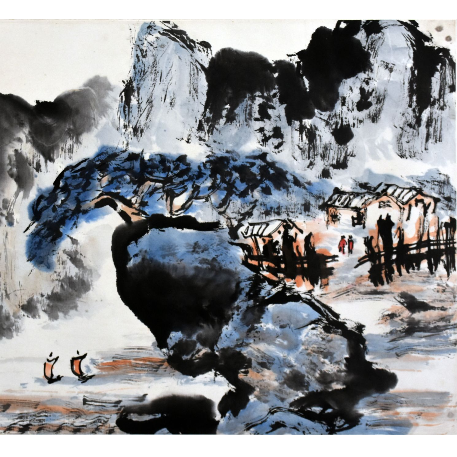 HM0316 山水 45.5×68cm 纸本镜片 2.8平尺