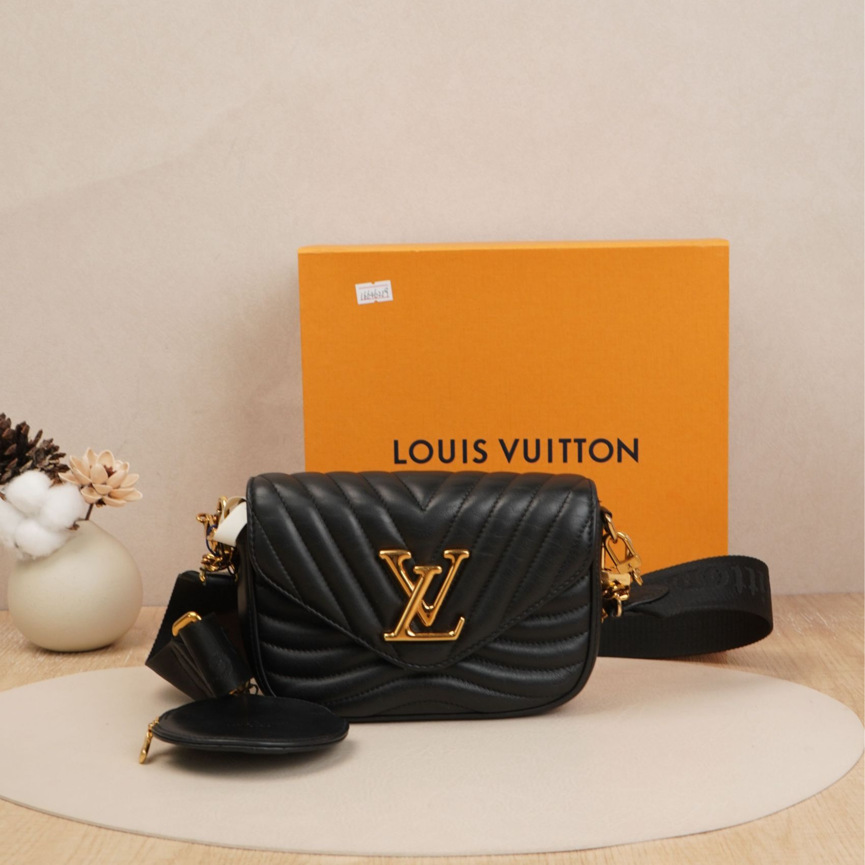95新 LouisVuitton/路易威登 三合一mini黑金牛皮/DS033885