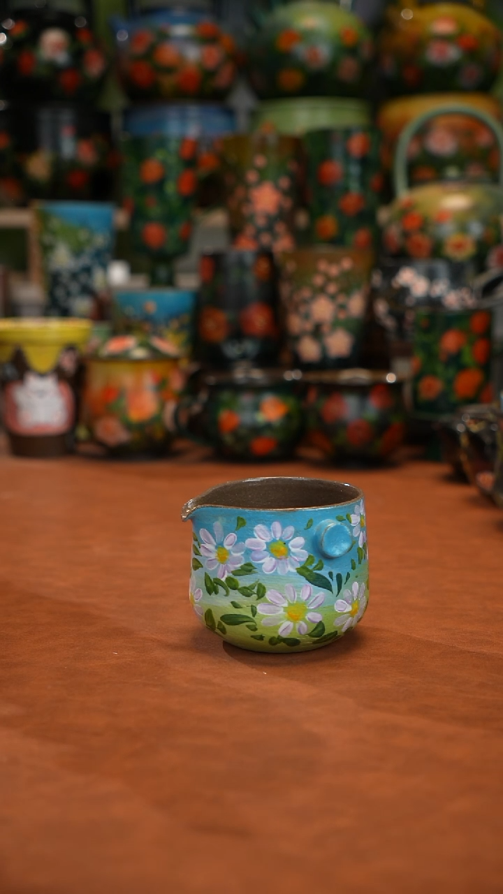 油画   釉下彩  杯子