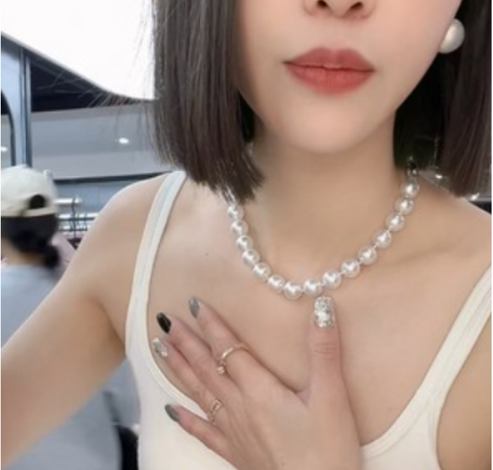 非金属仿珍珠项链 熙薇品牌时尚百搭轻奢小众简约气质项链F7746