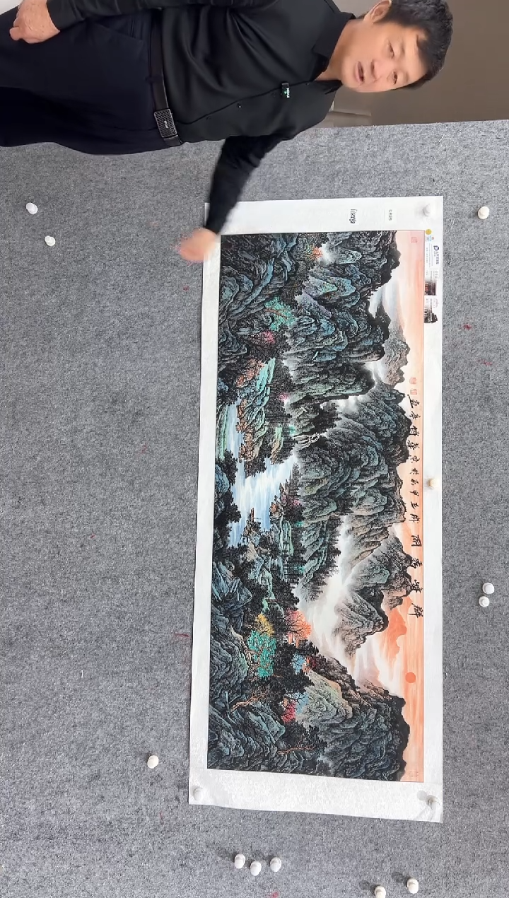 国画张传亭老师的红袍作品