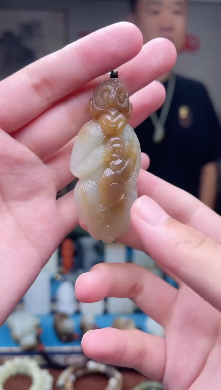 和田玉未镶嵌挂件1