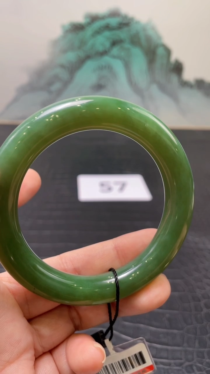 未镶嵌手镯和田玉（碧玉）好***！57