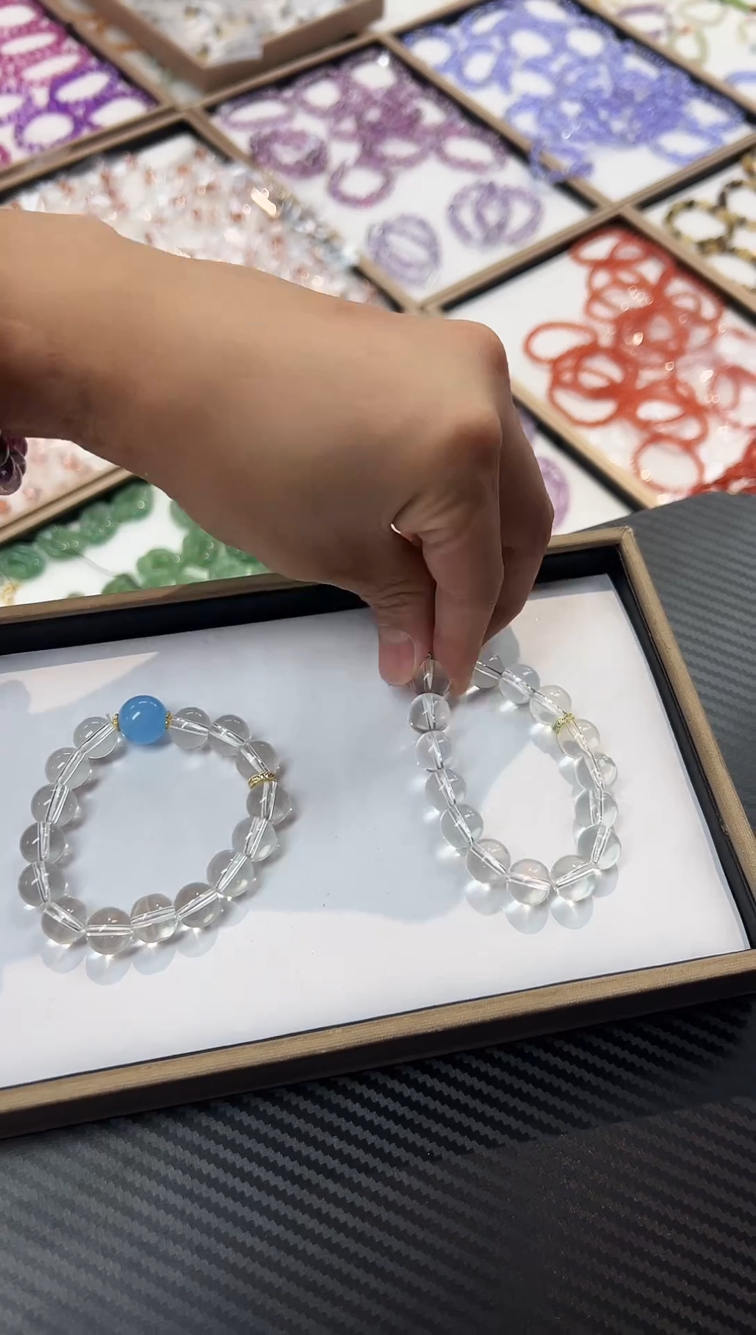 （光面）露丝款白水卡12毫米设计款手串