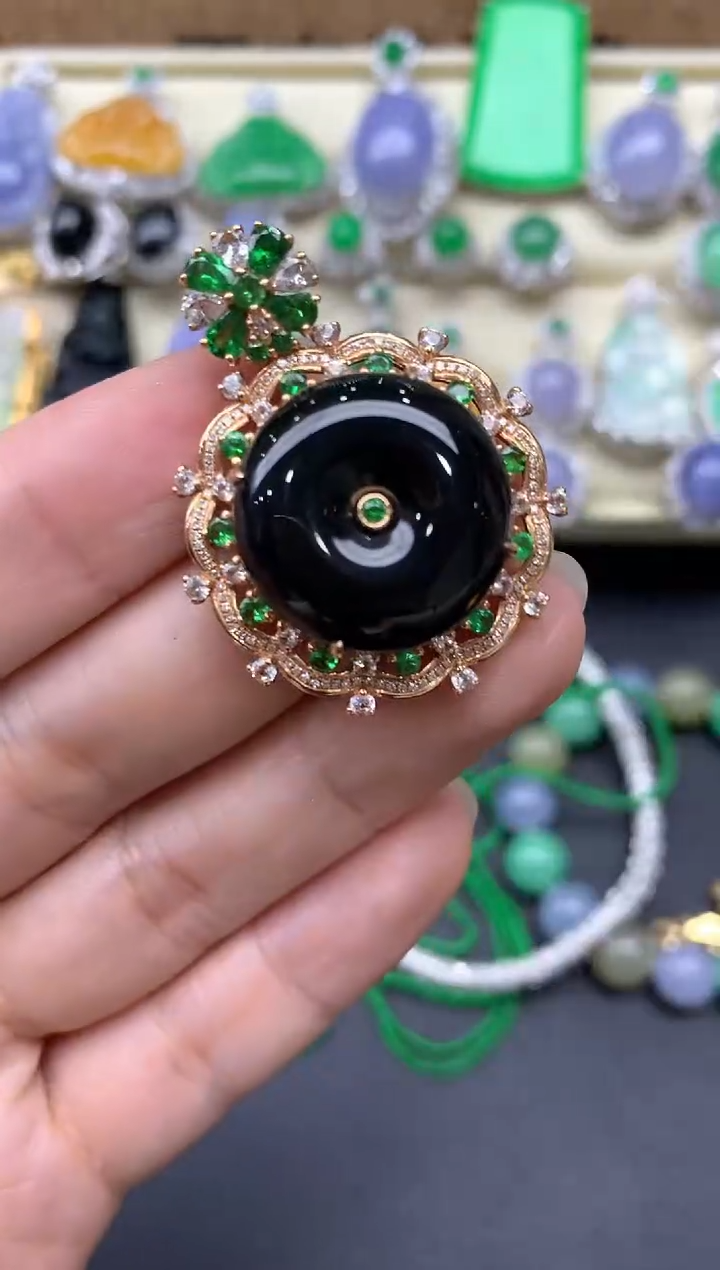 【闪购商品】翡翠颈饰18K金镶嵌721-中国好珍宝