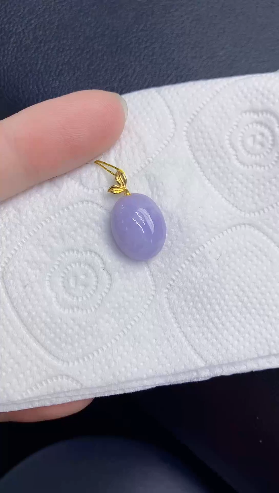 颈饰18K金镶嵌翡翠天然翡翠缅甸A货