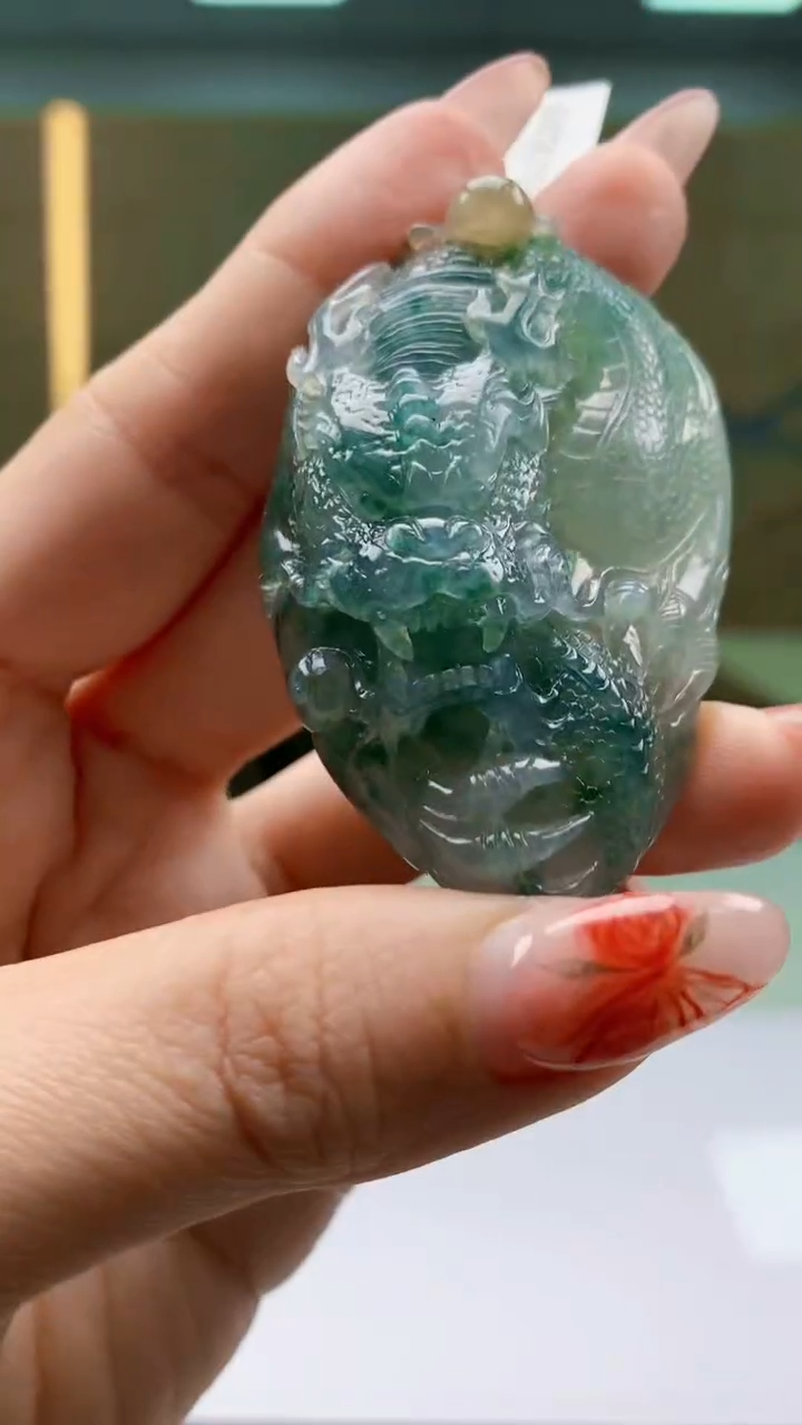 【闪购商品】定制翡翠未镶嵌4688ty-毛货挂件108
