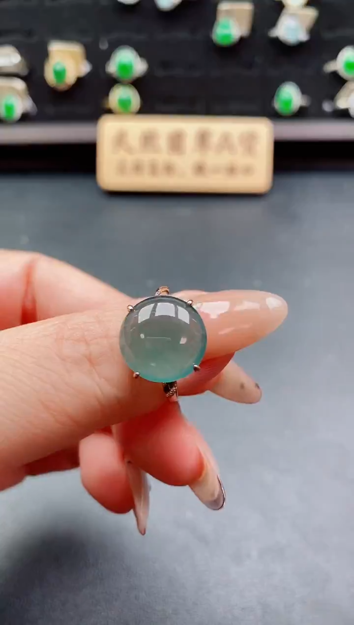 银S925镶嵌戒指翡翠1212