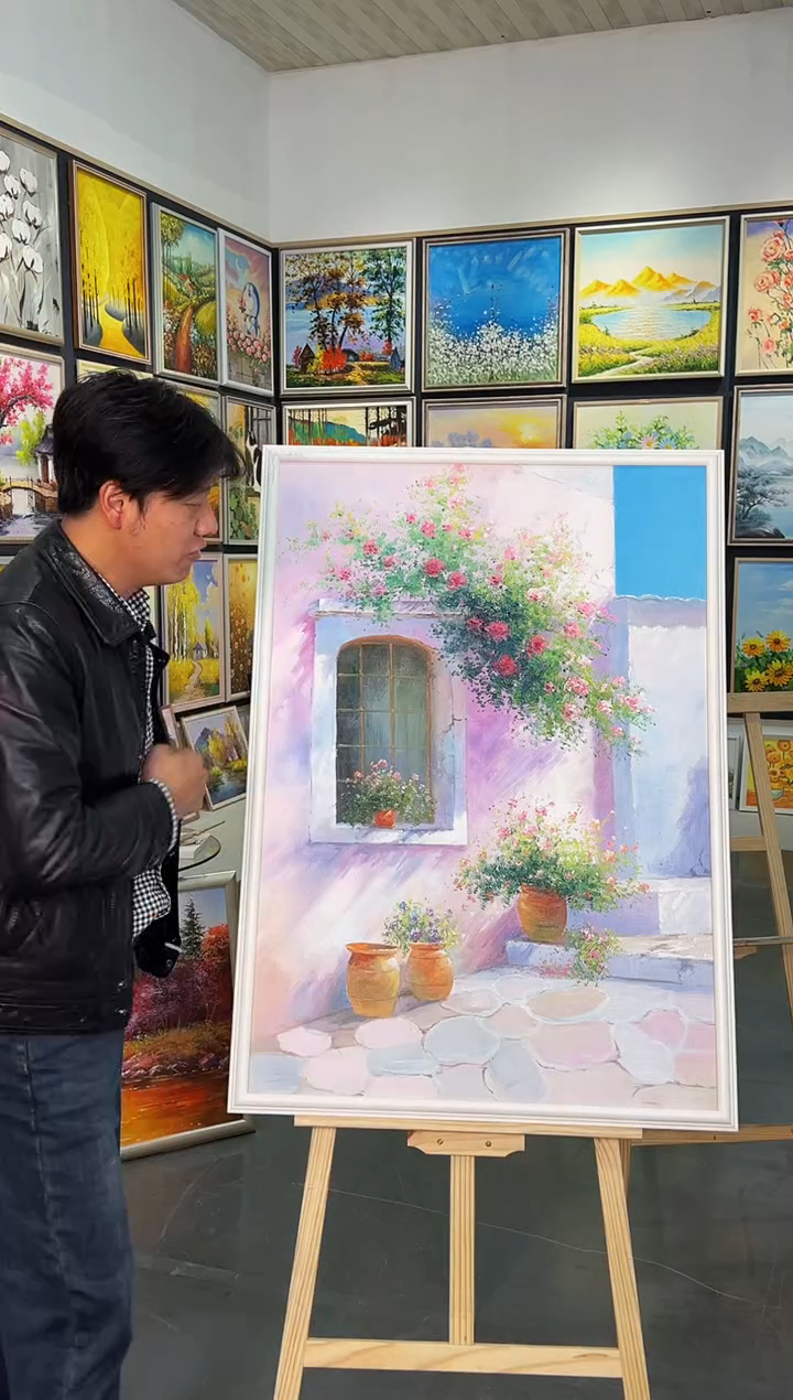 油画70*100纯手工油画巨好看