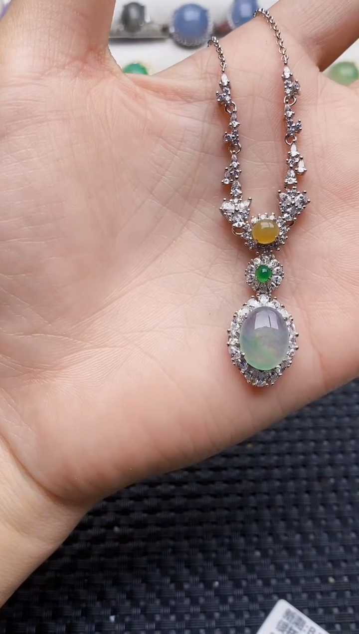 银S925镶嵌戒指翡翠5586