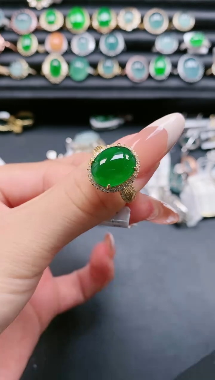 【闪购商品】翡翠戒指银S925镶嵌1111111