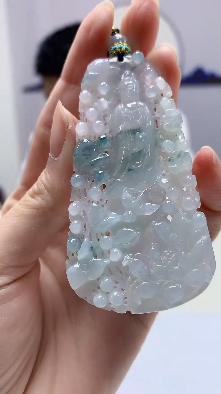 【闪购商品】定制翡翠未镶嵌5028zm-毛货挂件人物198