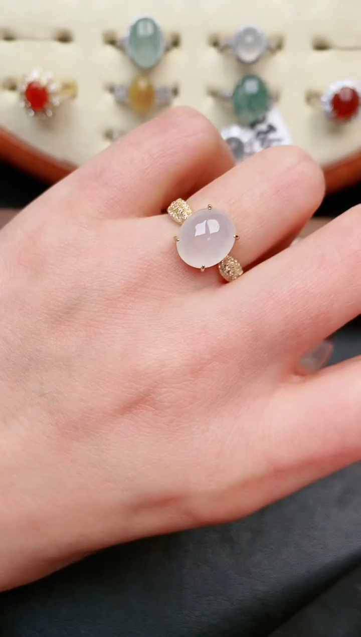 【闪购商品】翡翠戒指银S925镶嵌....