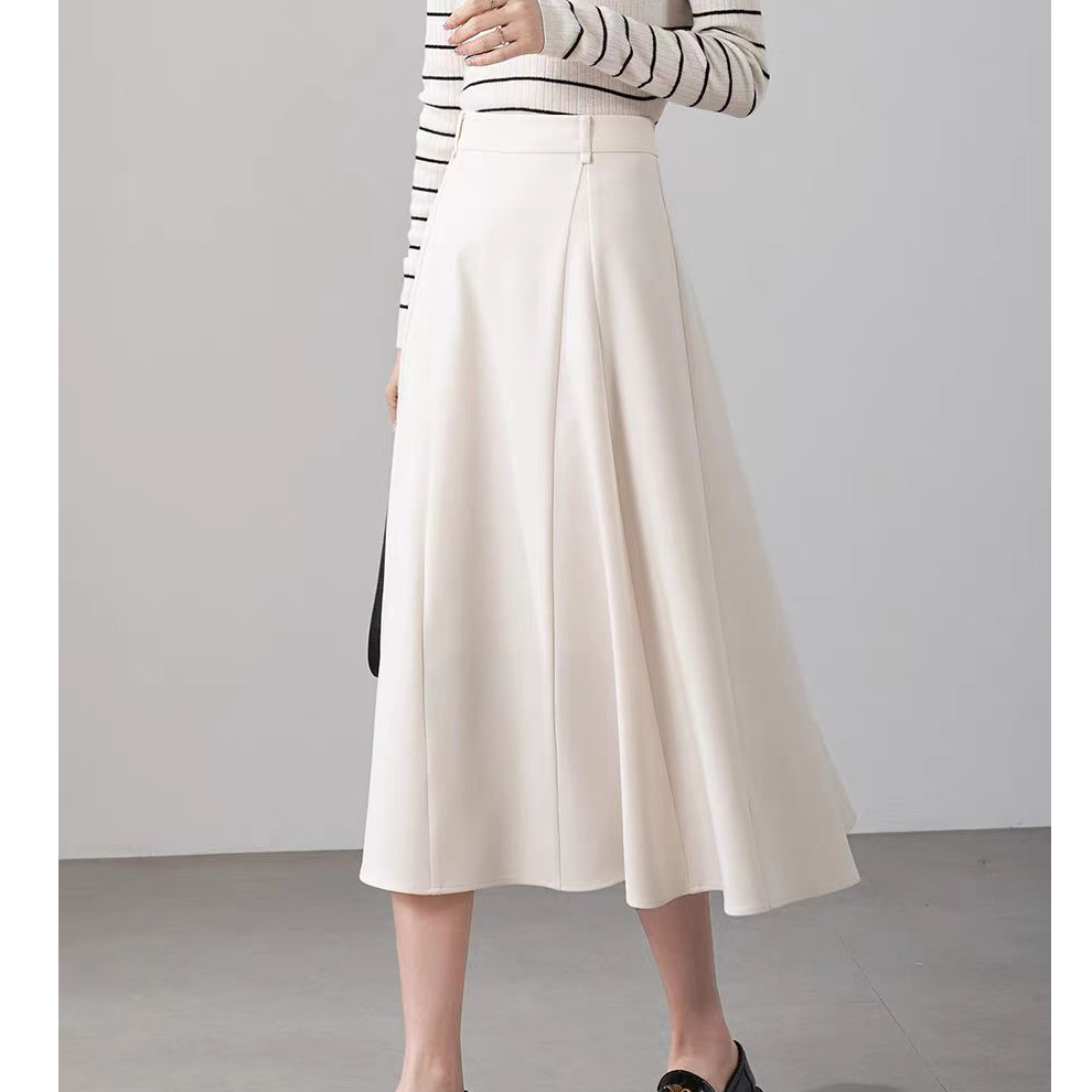 [伍老师身上同款]新款遮胯A字后松紧收腰中长裙ZC2854