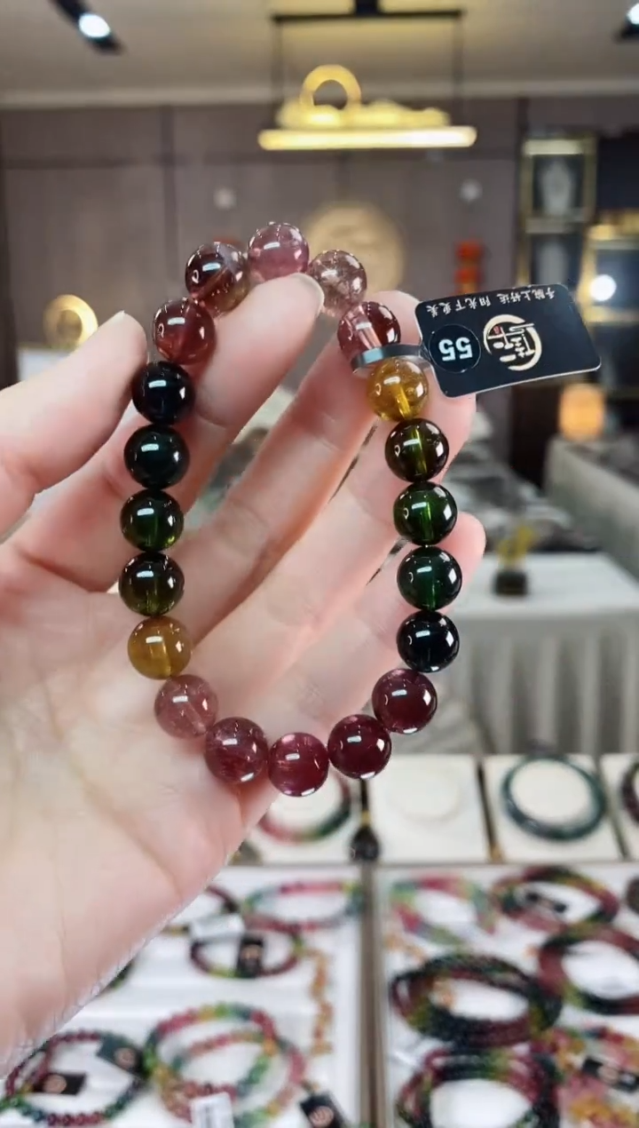 【闪购商品】碧玺单圈手串9mm+未镶嵌一物一证dan