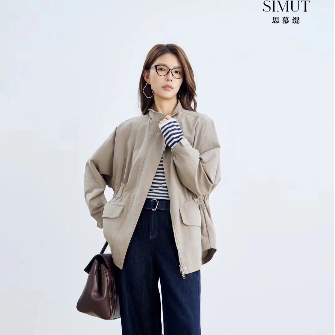 思慕缇2025女装薄款风衣外套 时尚百搭女装风衣