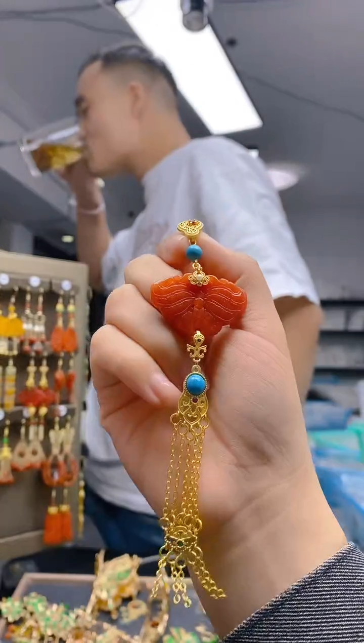 【闪购商品】翡翠耳饰合金0420翡翠压襟