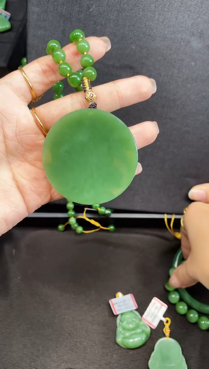 【闪购商品】和田玉套链18K金镶嵌多样性发一Z