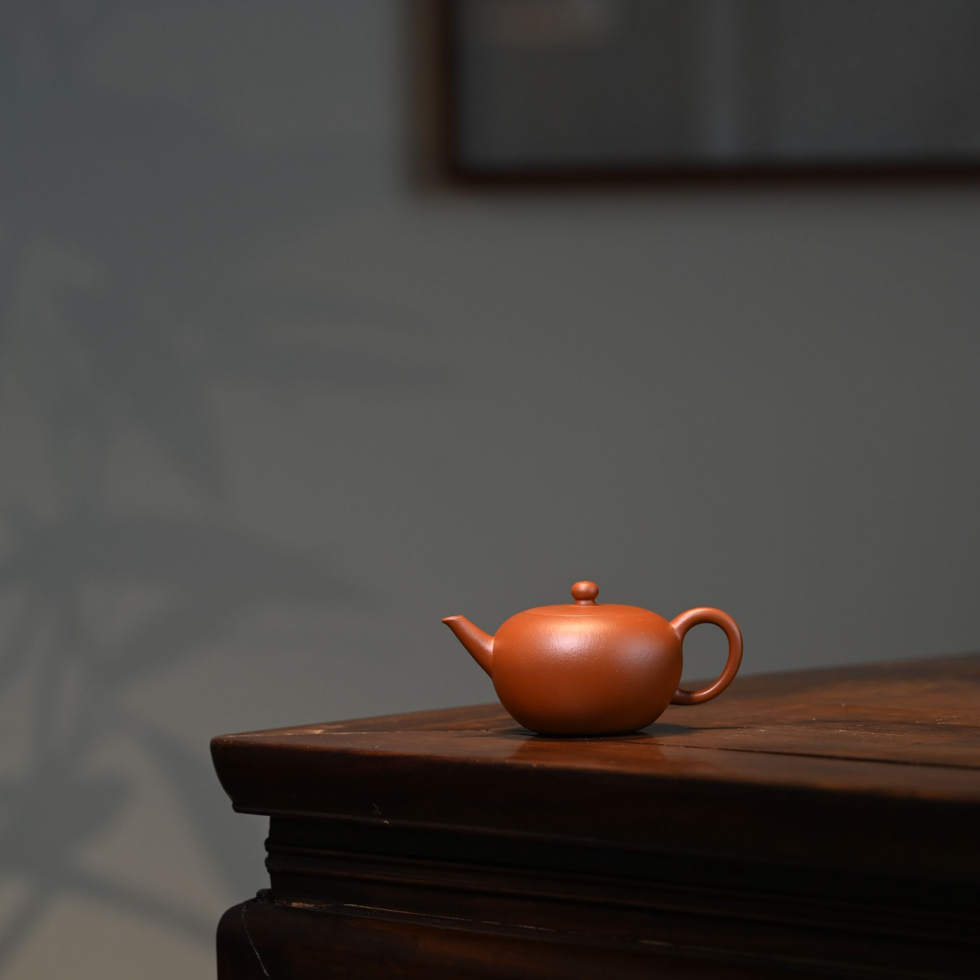 柿园-静山堂袁可强《泠珠水平》朱泥 130cc 紫砂壶（周宇杰弟子）