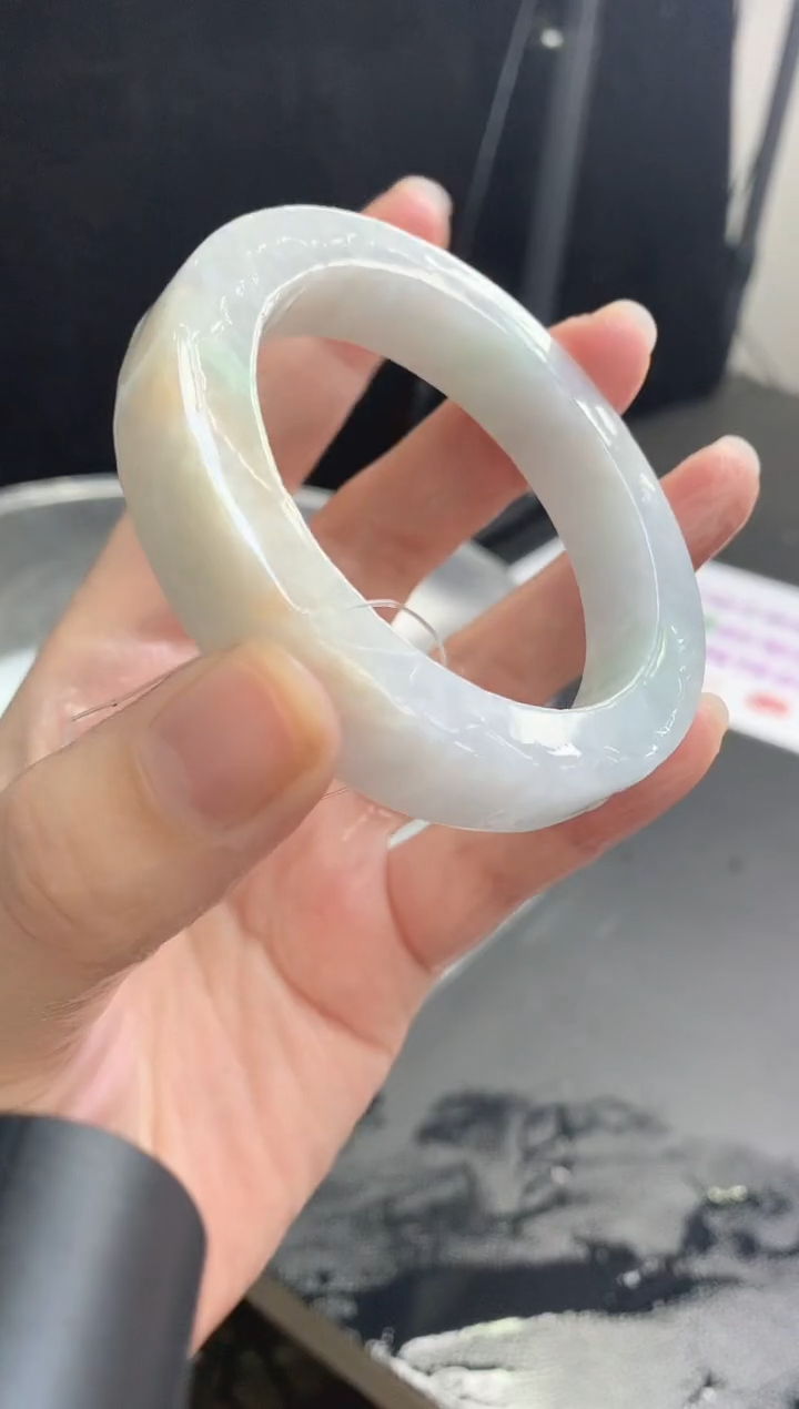 【闪购商品】定制翡翠手镯未镶嵌20  55-57正