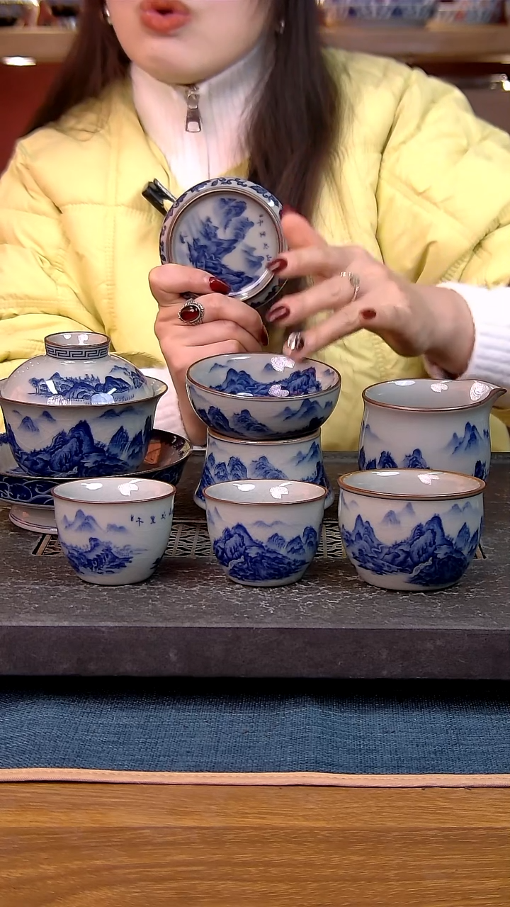 简装家用款7件套 老陶泥开片纹陶瓷茶具