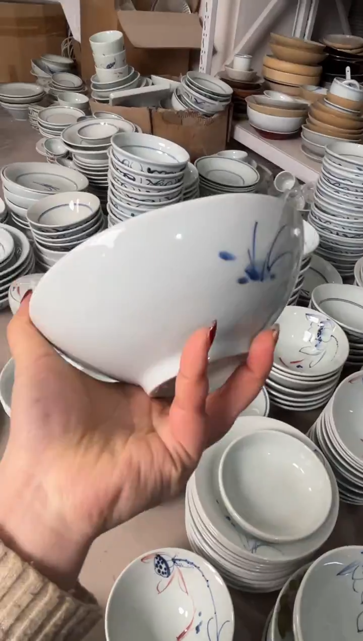 明舟大暇莲蓬6.3寸老面碗（单只装）