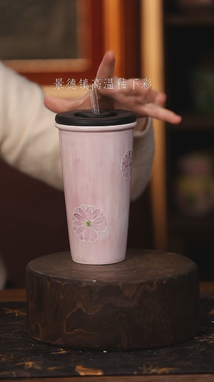 陶瓷景德镇高温釉下手绘陶瓷@L191@