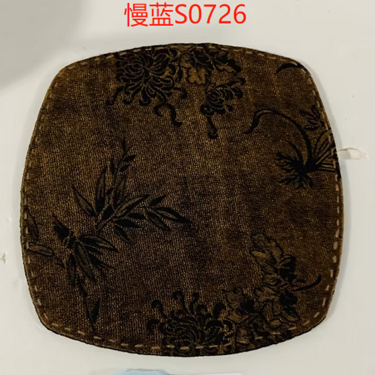 【叁山】<梅兰竹菊>方形缝边香云15*15cm茶道配件*-慢蓝S0726