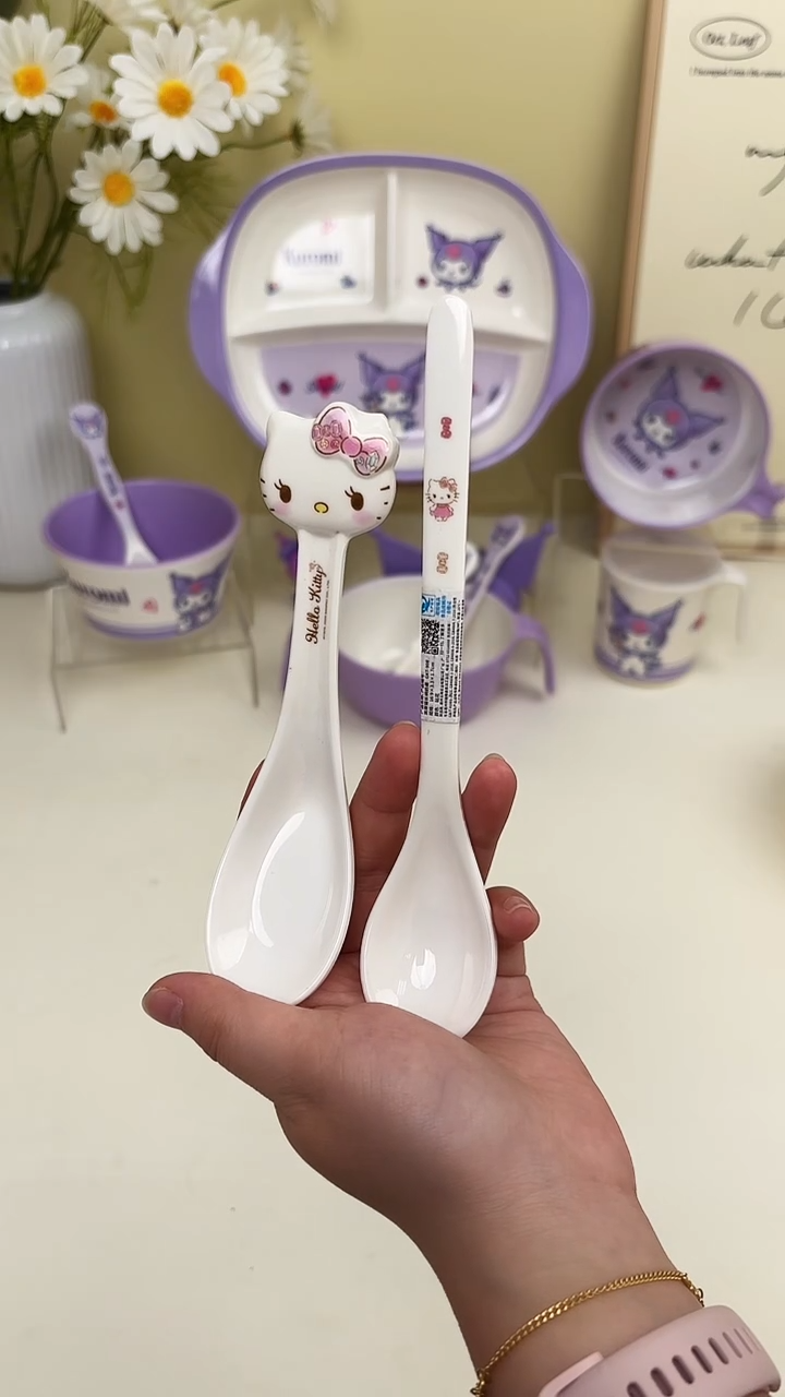 密胺凯蒂猫头汤勺+凯蒂猫长柄奶羹