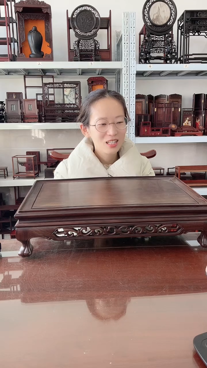 风车木（黑檀木）炕几50*30*12    380