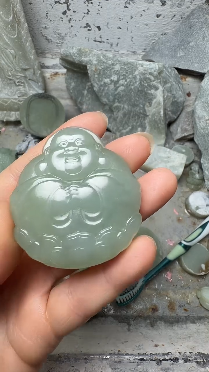 项链未镶嵌和田玉弥勒佛