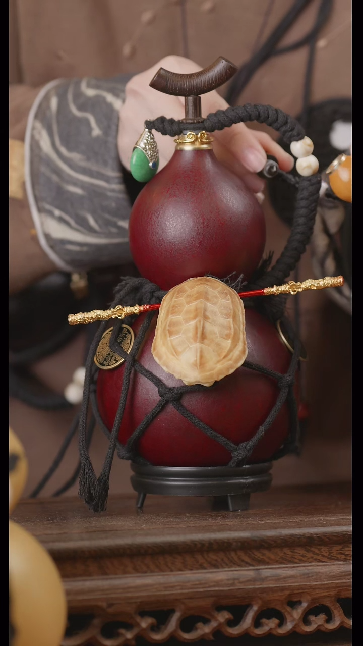 【闪购商品】306号精品天然大漆工艺防渗内胆酒葫芦~